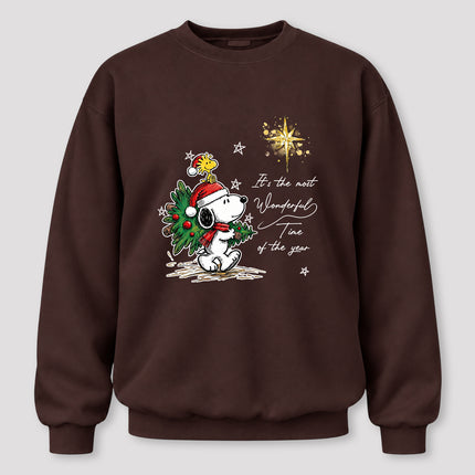 Most Wonderful Time Christmas Tree Star Sweatshirt