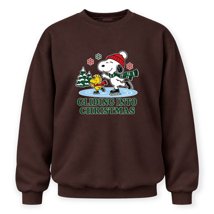 Gliding Into Christmas Ice Skating Winter Holiday Sweatshirt