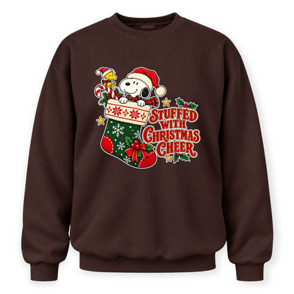 Stuffed With Christmas Cheer Holiday Stocking Sweatshirt