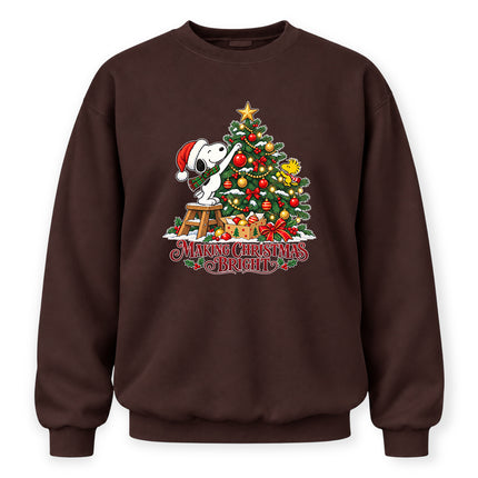 Making Christmas Bright Festive Tree Decorating Sweatshirt