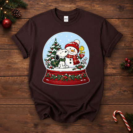 Christmas Snow Globe Snowman Winter Scene T-Shirt