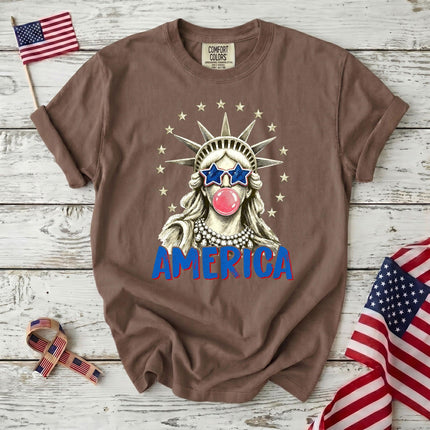 Comfort Colors America 250th Anniversary USA Bubblegum Statue T-Shirt