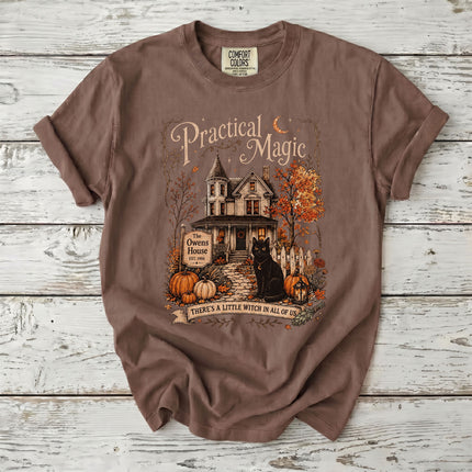 Comfort Colors Witch House Black Cat Halloween T-Shirt