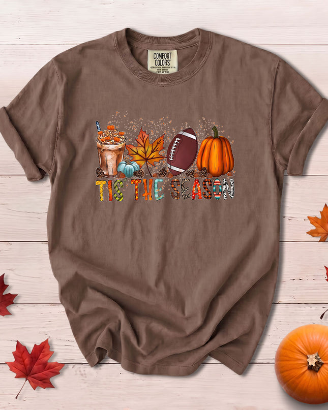 Comfort Colors Fall Football Pumpkin Spice Graphic T-Shirt