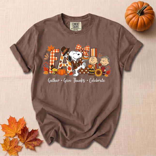 Comfort Colors Fall Thanksgiving Gather Give Thanks T-Shirt