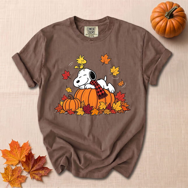 Comfort Colors Fall Pumpkin Autumn Leaves Cozy T-Shirt