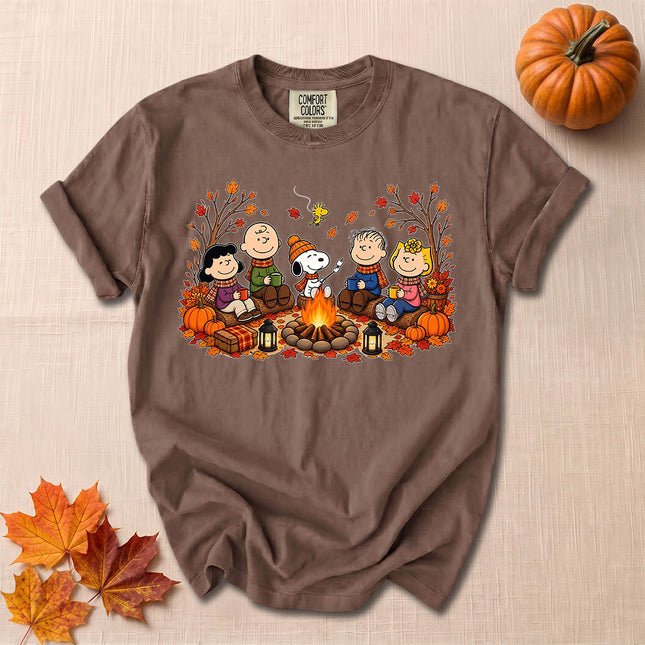 Comfort Colors Fall Autumn Campfire Pumpkin Cozy Season T-Shirt