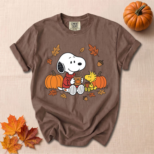 Comfort Colors Fall Pumpkin Cozy Autumn Coffee T-Shirt
