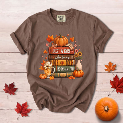 Comfort Colors Fall Autumn Book Lover Pumpkin Cozy Reading T-Shirt