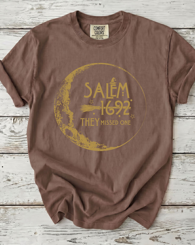Comfort Colors Funny Salem Witch 1692 They Missed One T-Shirt