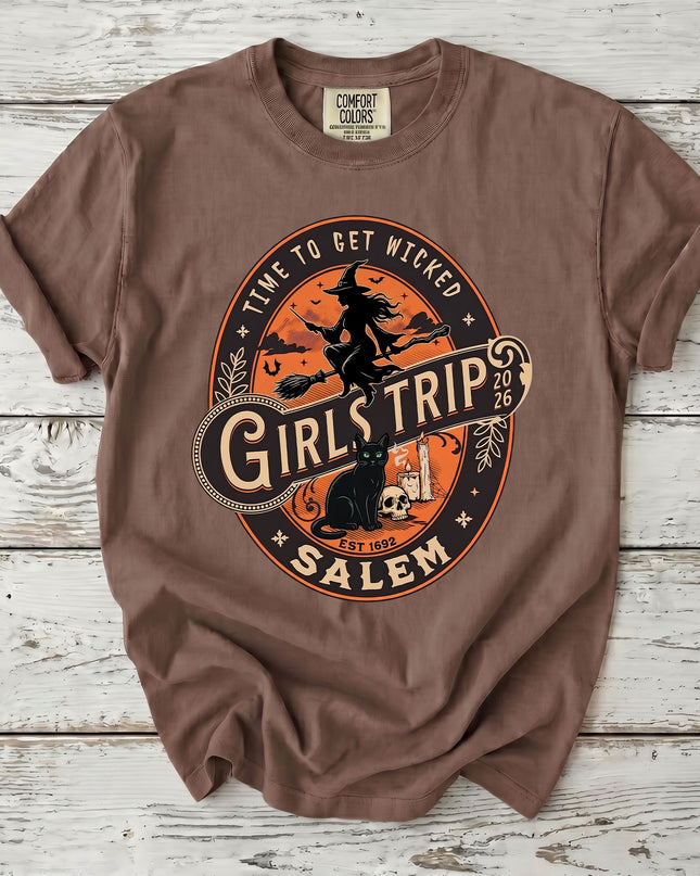 Comfort Colors Salem Girls Trip Wicked 2026 Halloween T-Shirt