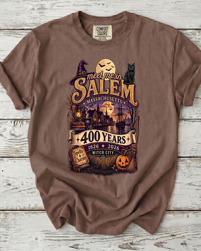 Comfort Colors Salem Witch City 400 Years Massachusetts T-Shirt