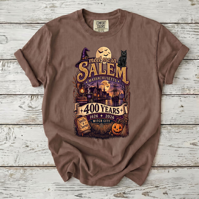 Comfort Colors Salem Witch City 400 Years Massachusetts T-Shirt