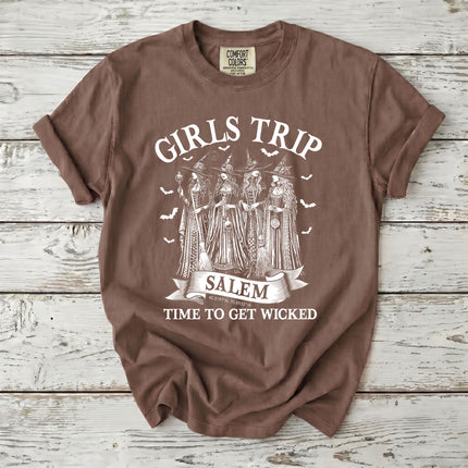 Comfort Colors Salem Witch Girls Trip Halloween T-Shirt