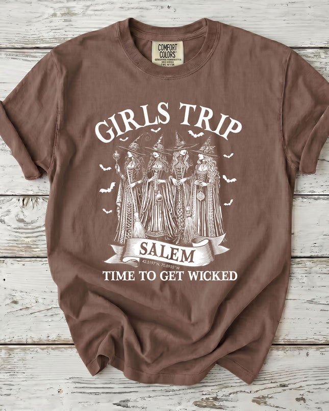 Comfort Colors Salem Witch Girls Trip Halloween T-Shirt