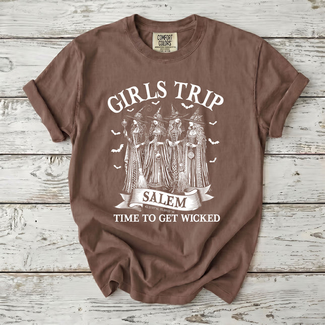 Comfort Colors Salem Witch Girls Trip Halloween T-Shirt