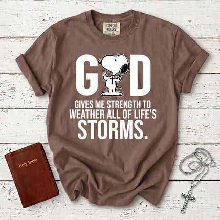 Comfort Colors God Gives Me Strength Christian T-Shirt