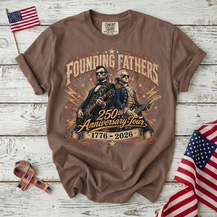 Comfort Colors Founding Fathers 250th Anniversary Tour Rock Guitar T-Shirt
