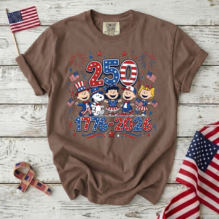 Comfort Colors 250 Years 1776-2026 Patriotic Squad Holiday T-Shirt