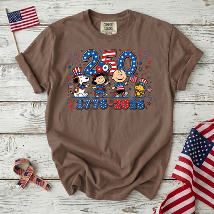 Comfort Colors 250 Years 1776-2026 Patriotic Fireworks Friends T-Shirt