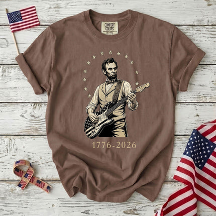 Comfort Colors 1776 2026 250th Anniversary USA Star Arch Lincoln Guitar T-Shirt