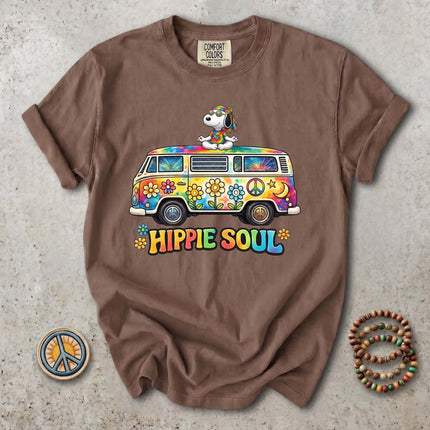 Comfort Colors Hippie Soul Tie Dye Van Peace Flower T-Shirt