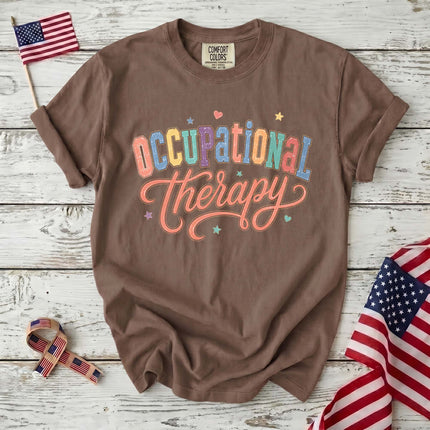 Comfort Colors Occupational Therapy Retro Collegiate Therapist Gift T-Shirt