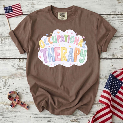 Comfort Colors Occupational Therapy Pastel Retro Therapist Gift T-Shirt