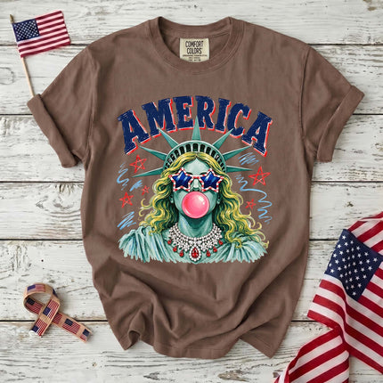 Comfort Colors Liberty of Freedom Patriotic America Lady Liberty T-Shirt