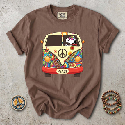 Comfort Colors Peace Love Hippie Van Retro Groovy T-Shirt