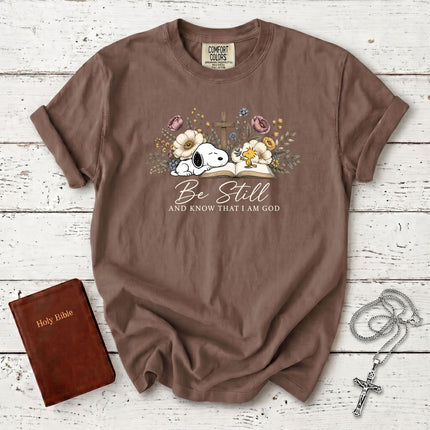 Comfort Colors Be Still and Know That I Am God Christian Bible Verse T-Shirt