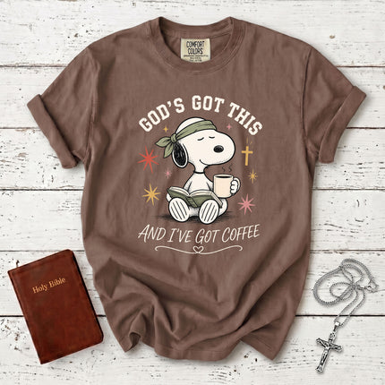 Comfort Colors God's Got This And I've Got Coffee Christian Faith T-Shirt