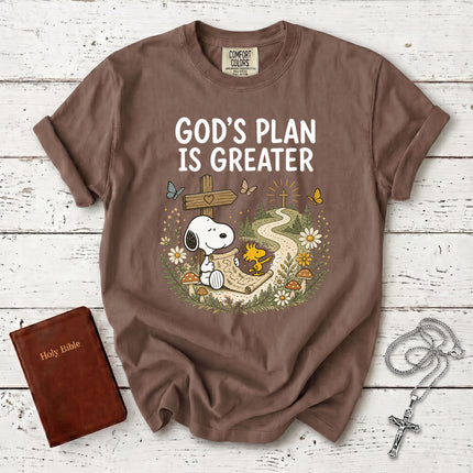 Comfort Colors Gods Plan Is Greater Christian Faith Journey T-Shirt
