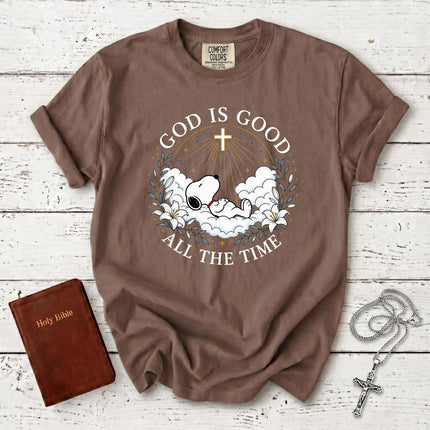 Comfort Colors God Is Good All The Time Christian Cross Heaven Faith Gift T-Shirt