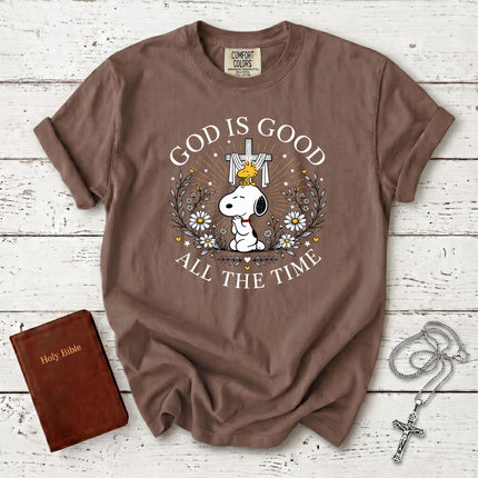 Comfort Colors God Is Good All The Time Christian Prayer Cross Easter Gift T-Shirt