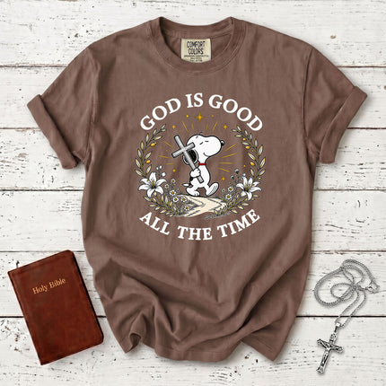 Comfort Colors God Is Good All The Time Christian Cross Faith Gift T-Shirt