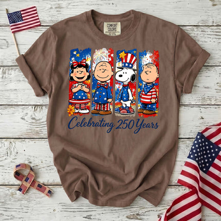 Comfort Colors 250th Anniversary USA Celebrating Patriotic Friends T-Shirt