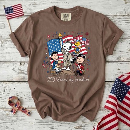 Comfort Colors 250 Years Of Freedom Liberty Flag Historical Squad T-Shirt
