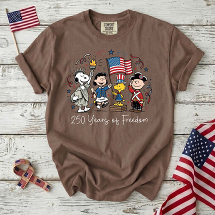 Comfort Colors 250 Years Of Freedom Patriotic Historical Costumes T-Shirt
