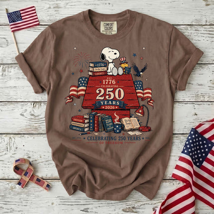 Comfort Colors Celebrating 250 Years Of Freedom Reading Dog T-Shirt