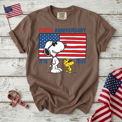 Comfort Colors 250th Anniversary USA Cool Dog Flag T-Shirt