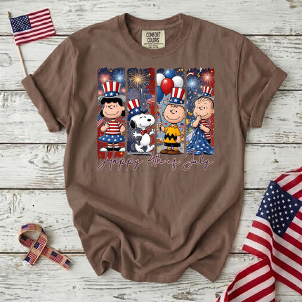 Comfort Colors Happy 4th Of July Patriotic Fireworks Friends T-Shirt
