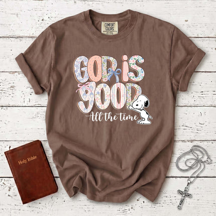 Comfort Colors God Is Good All The Time Snoopy T-Shirt