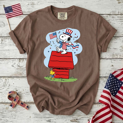 Comfort Colors Uncle Sam Doghouse Patriotic Flag T-Shirt