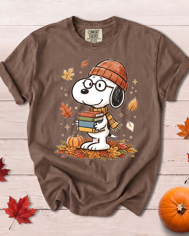 Comfort Colors Fall Reading Shirt Autumn Books Pumpkin Graphic T-Shirt