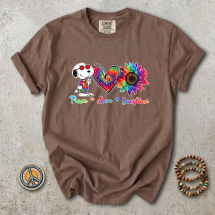 Comfort Colors Peace Love Sunshine Tie Dye Sunflower T-Shirt