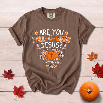 Comfort Colors Fall Autumn Christian Jesus Pumpkin Matthew 4 19 T-Shirt