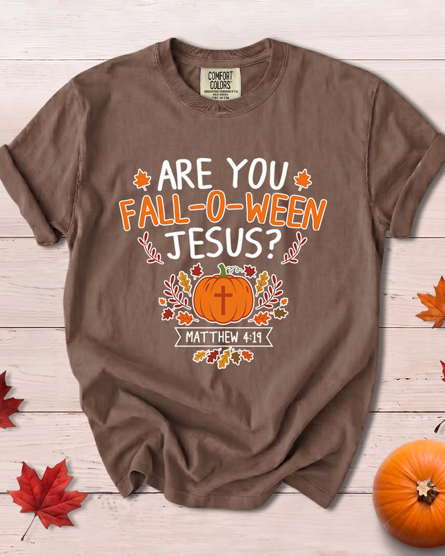 Comfort Colors Fall Autumn Christian Jesus Pumpkin Matthew 4 19 T-Shirt
