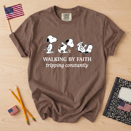 Comfort Colors Walking By Faith Tripping Constantly T-Shirt
