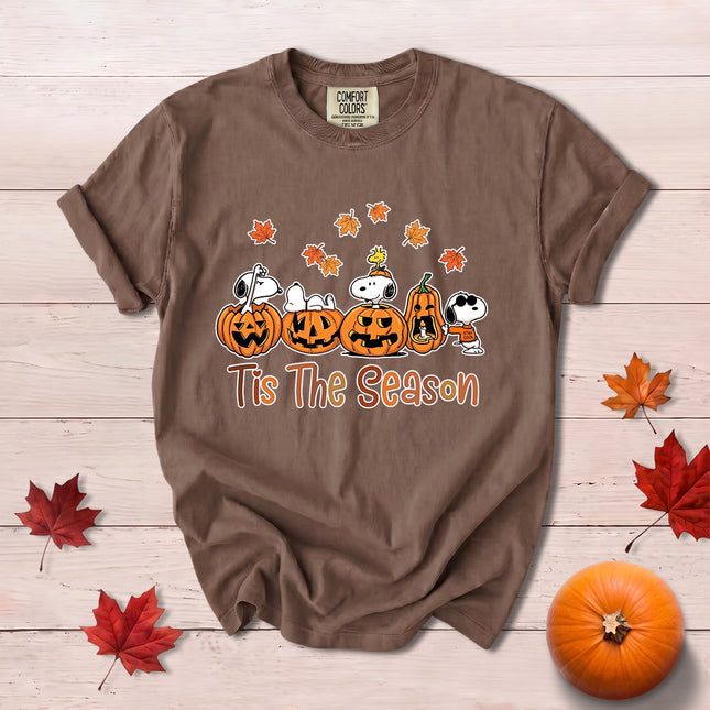 Comfort Colors Fall Autumn Tis The Season Pumpkin Halloween Cozy T-Shirt